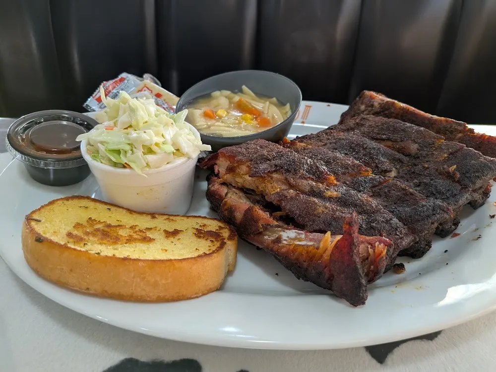 Coleslaw and Chicken Noodle Soup